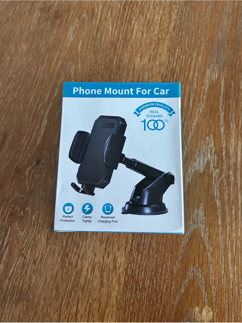 Universal Black Car Phone Mount - Secure Dashboard & Windshield Holder